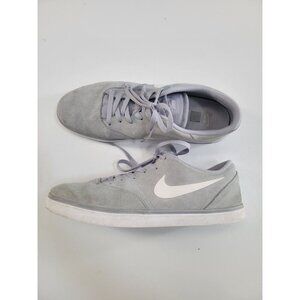 Nike SB Check Low Suede Trainer Shoes Men 705265-010 Grey/White Sz 12